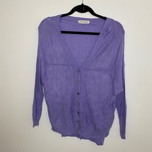 Purple batwing cardigan